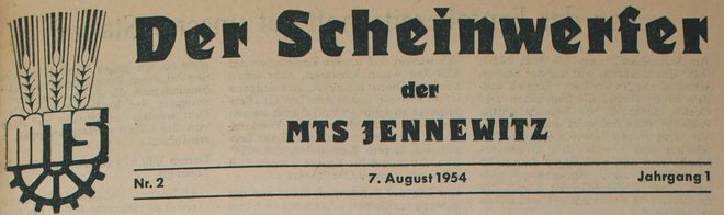 Der Scheinwerfer Jennewitz 1954